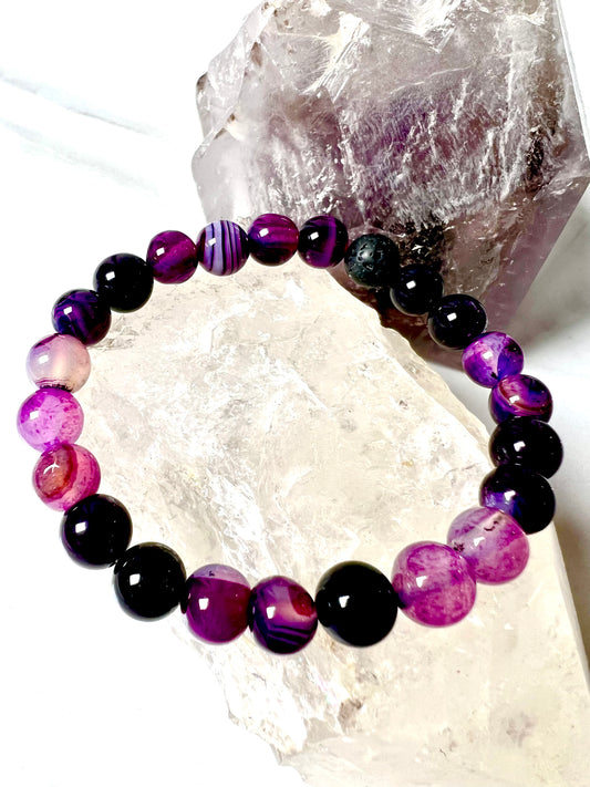 Bracelet Purple Banded Agate